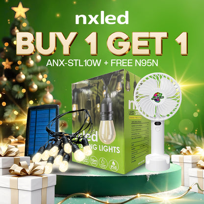 BUY1 GET 1 : P2,999 BUY STRING LIGHT (WARM WHITE) GET 1 NXLED DIGITAL FAN