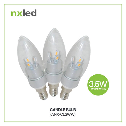 Nxled 3.5W Candle Bulb (ANX-CL3WW) - 3PCS FOR 99