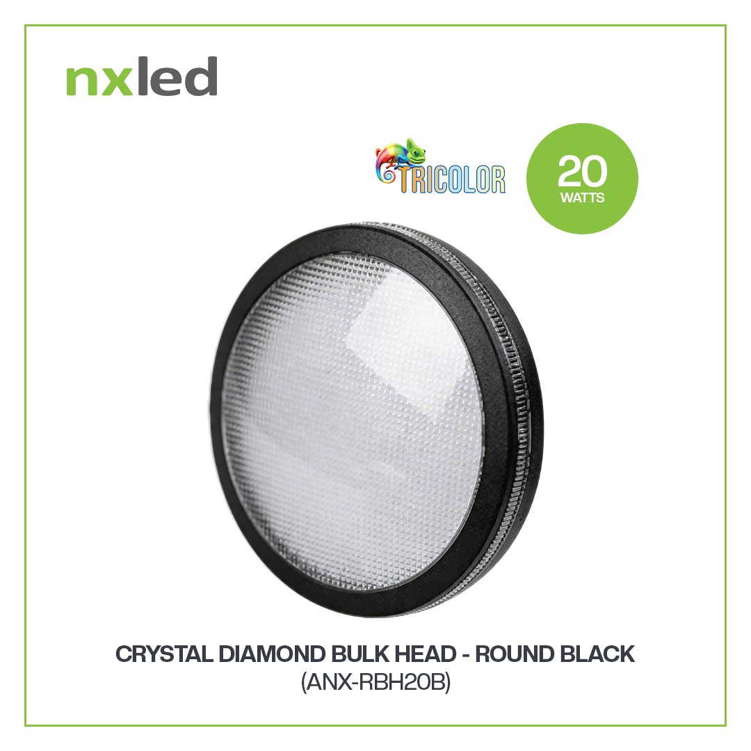 Nxled Tricolor Crystal Diamond Bulk Head (ANX-RBH20W/ANX-RBH20B)