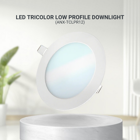 Nxled 12W Tri-Color Low Profile Downlight Round (ANX-TCLPR12)