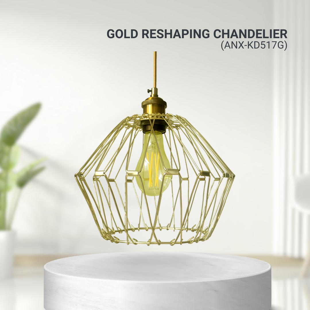 Nxled Gold Reshaping Chandelier (ANX-KD517G)