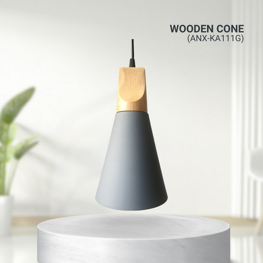 Nxled Wooden Cone Chandelier (ANX-KA111G)