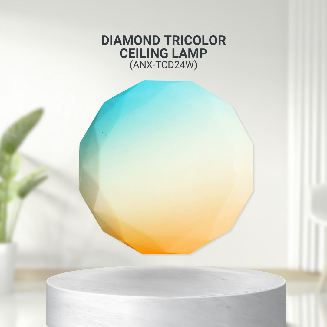 Nxled 24W Tri-Color Diamond Ceiling Lamp (ANX-TCD24W)