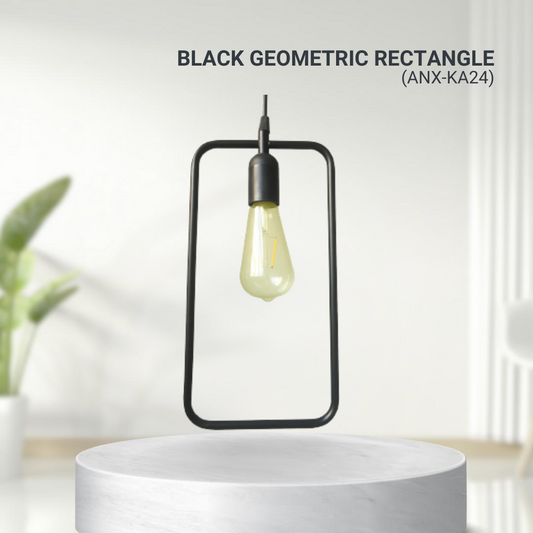 Nxled Chandelier Black Geometric Rectangle (ANX-KA24)