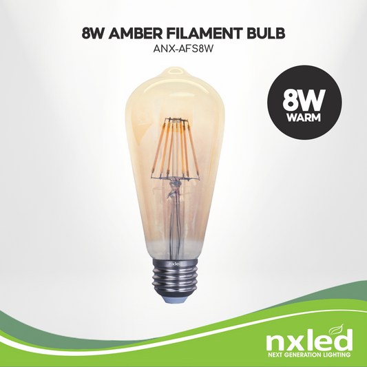 Nxled Amber Filament Bulb (ANX-AFS8W)