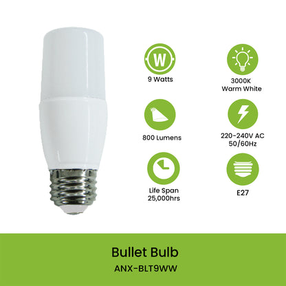 CLEARANCE SALE: Nxled Bullet Bulb (ANX-BLT9WW)