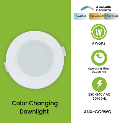 CLEARANCE SALE: Nxled LED Tri-Color Downlight (ANX-CC9WQ)