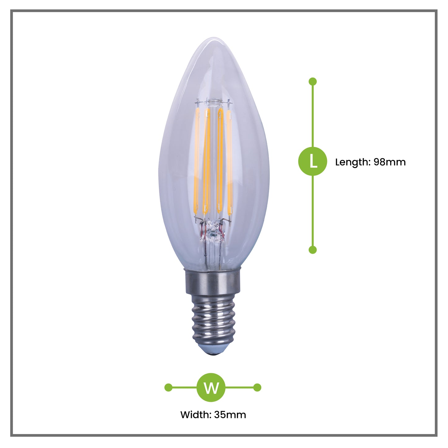 CLEARANCE SALE: 6PCS FOR P100 Nxled Filament Bulb (ANX-FIL14C4WW)