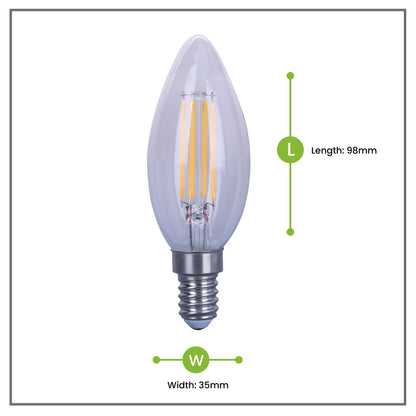 CLEARANCE SALE: 6PCS FOR P100 Nxled Filament Bulb (ANX-FIL14C4WW)