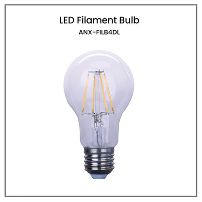 NxLedNxled Filament Bulb (ANX-FILB4DL)
Key Features:
Nxled Filament Bulb (ANX-FILB4DL)


4W, 6500K, Daylight, 380 lumens
E27, 60x108mm, 25,000HRS
220-240VAC 50/60Hz
BulbsNXLED