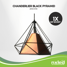 ANX-K10 Black Pyramid Pendant Light