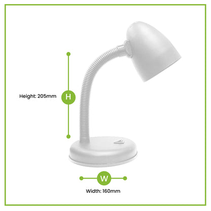 CLEARANCE SALE: NxLed Desk Lamp Fixture With Tri-Color Bulb (ANX-O401W)
