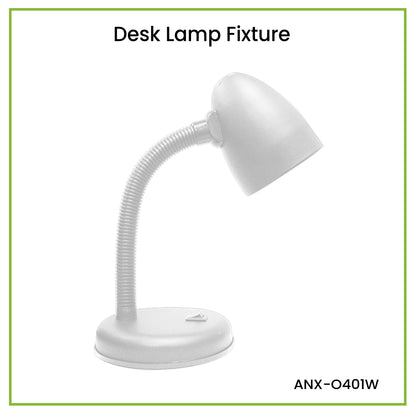 CLEARANCE SALE: NxLed Desk Lamp Fixture With Tri-Color Bulb (ANX-O401W)
