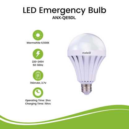Nxled Emergency Bulb Quick-E 5W - Daylight (ANX-QE5DL)